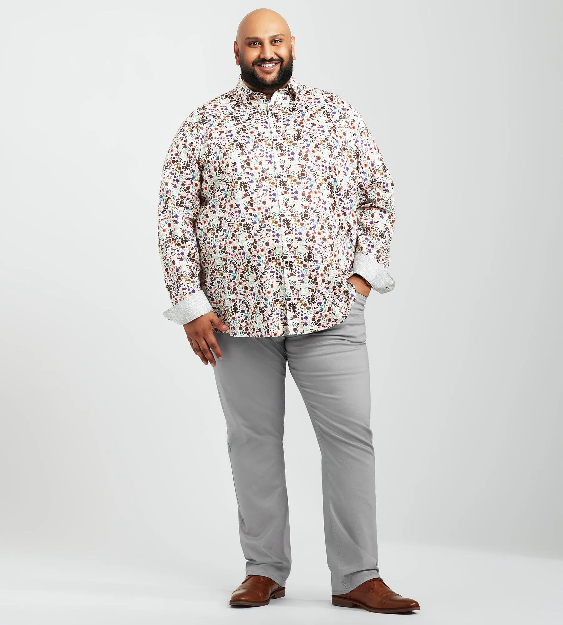 Non Iron Floral Print Shirt sold by George Richards product image thumbnail 4