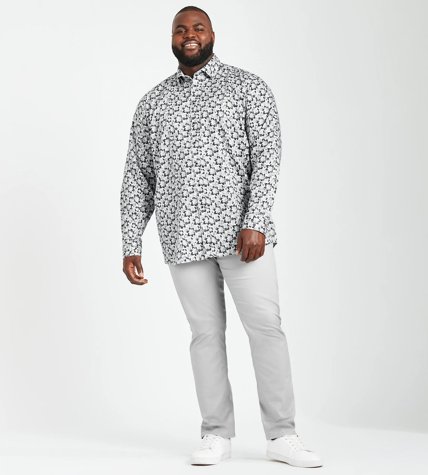 Non Iron Abstract Floral Shirt sold by George Richards product image thumbnail 4