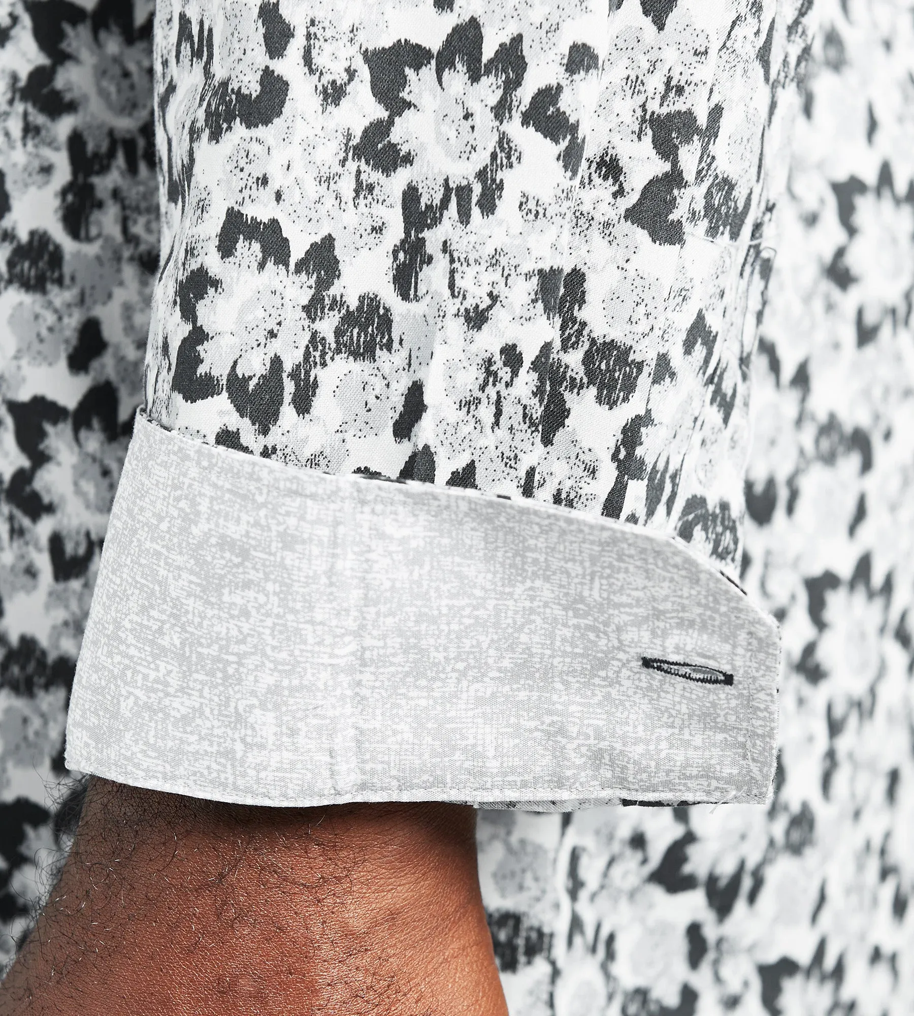 Non Iron Abstract Floral Shirt sold by George Richards product image thumbnail 3