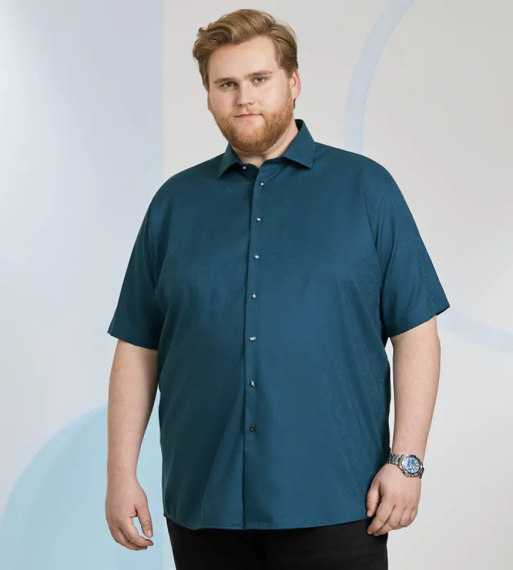 Short Sleeve Tonal Jacquard Casual Shirt sold by George Richards