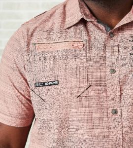 Tonal Textured Short Sleeve Sport Shirt sold by George Richards