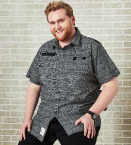 Tonal Textured Short Sleeve Sport Shirt sold by George Richards