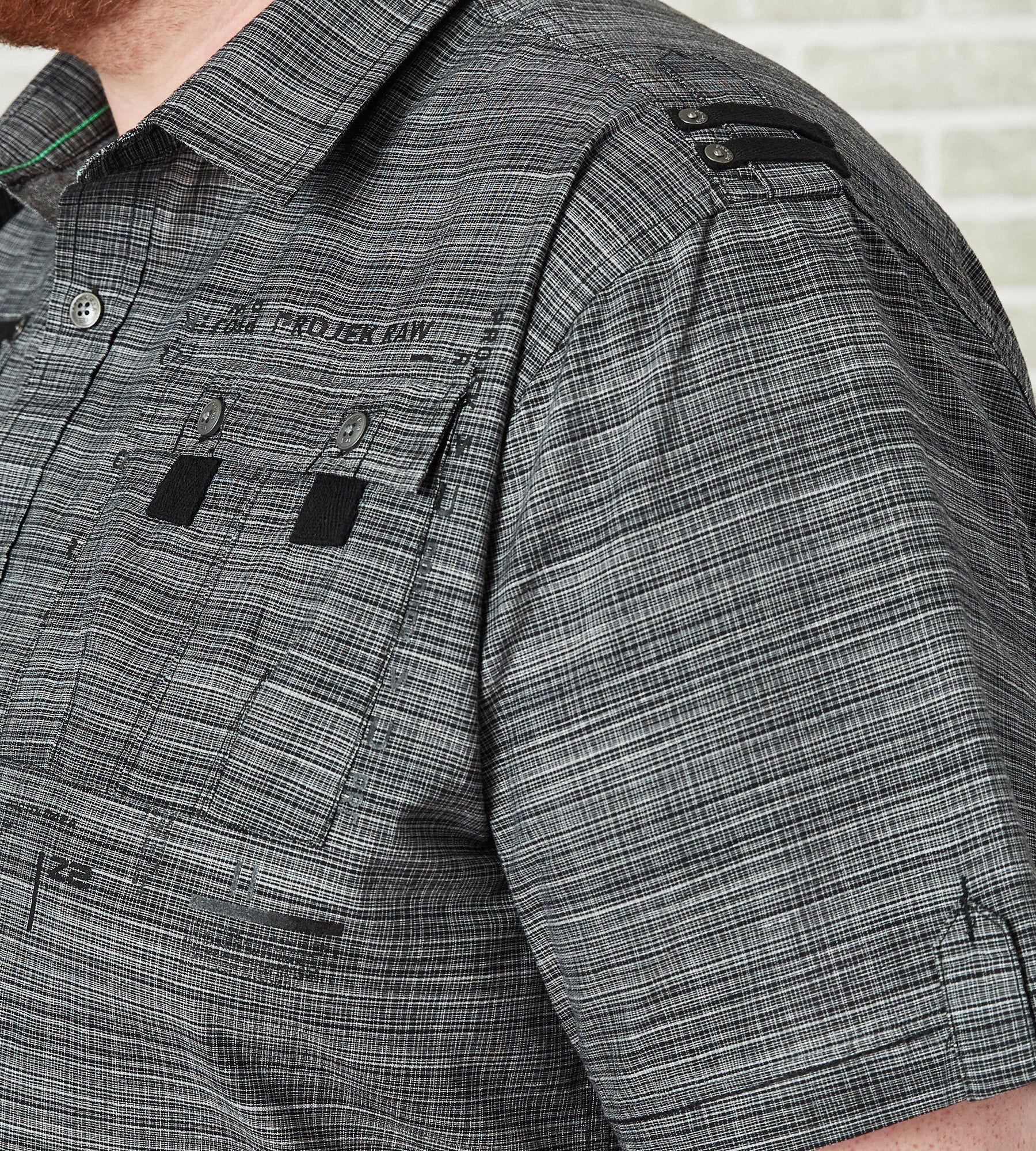Tonal Textured Short Sleeve Sport Shirt sold by George Richards product image thumbnail 3