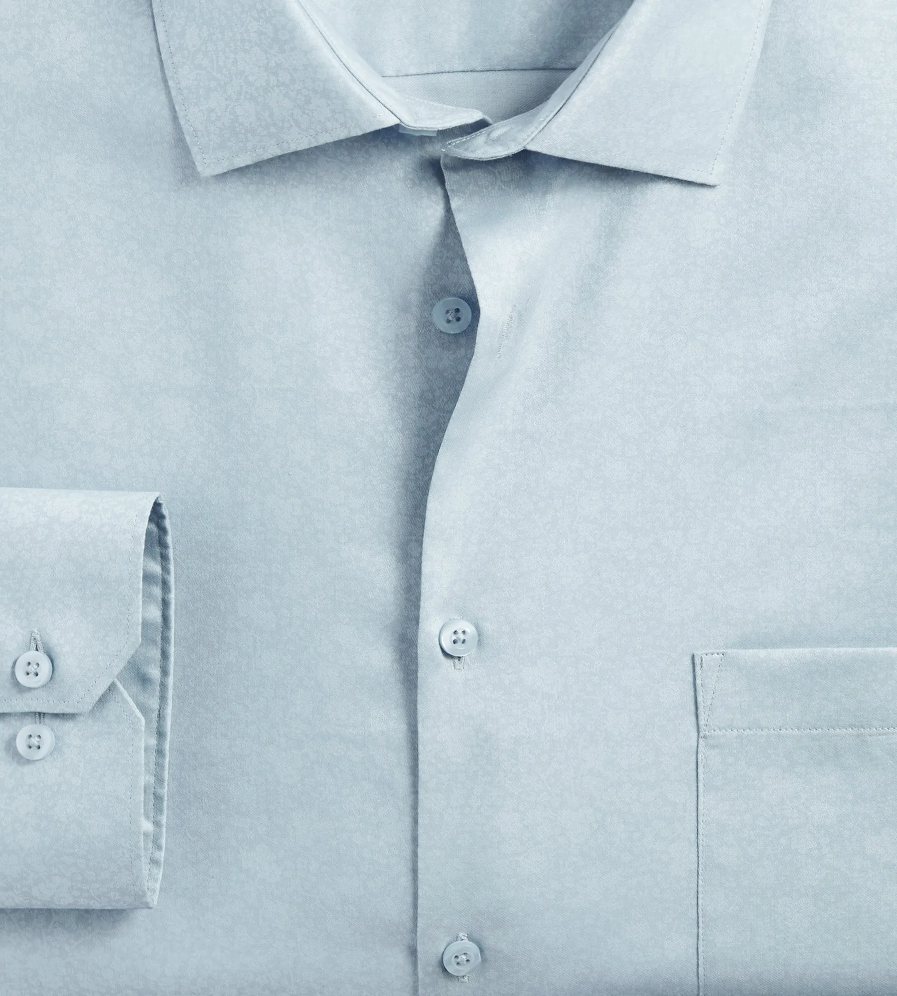Classic Fit Non-Iron Printed Sateen Dress Shirt sold by George Richards product image thumbnail 4