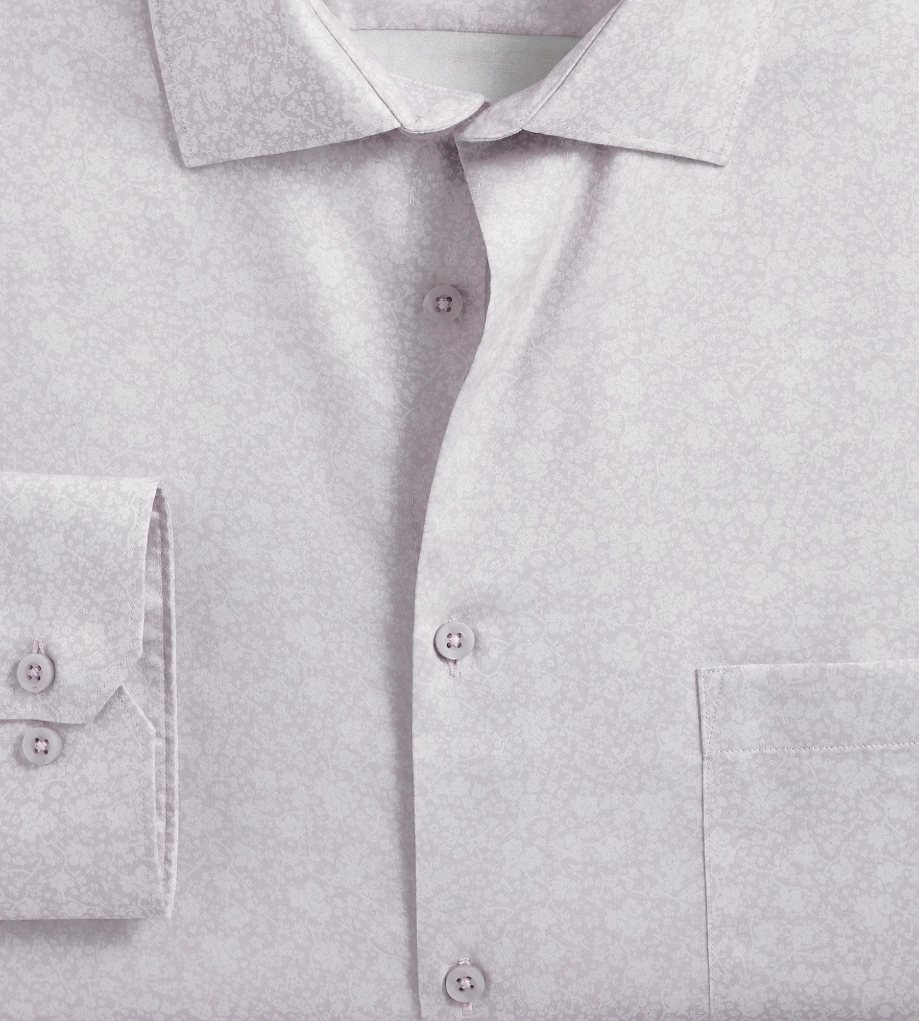 Classic Fit Non-Iron Printed Sateen Dress Shirt sold by George Richards product image thumbnail 3