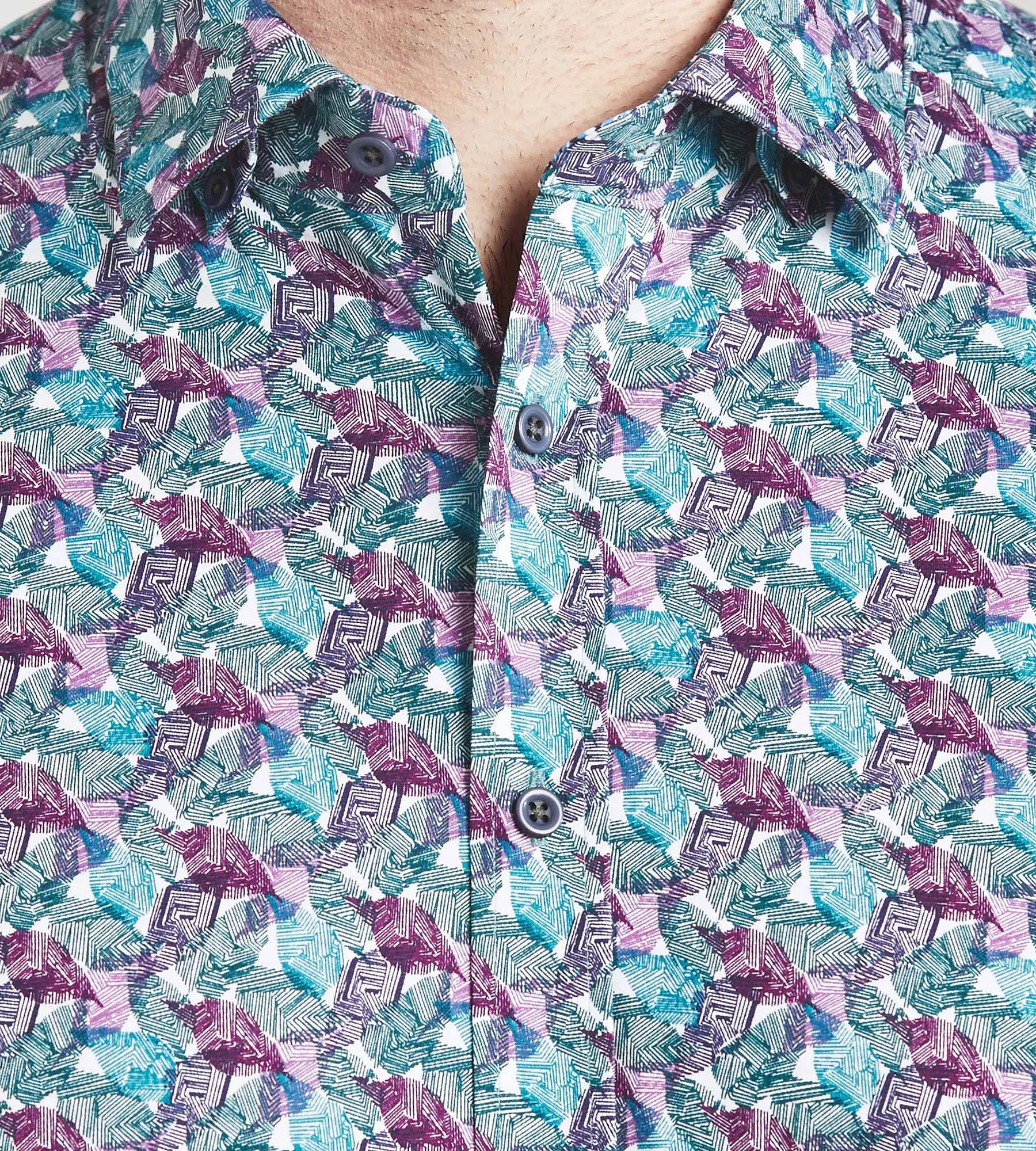 Leaf Print Casual Shirt sold by George Richards product image thumbnail 2