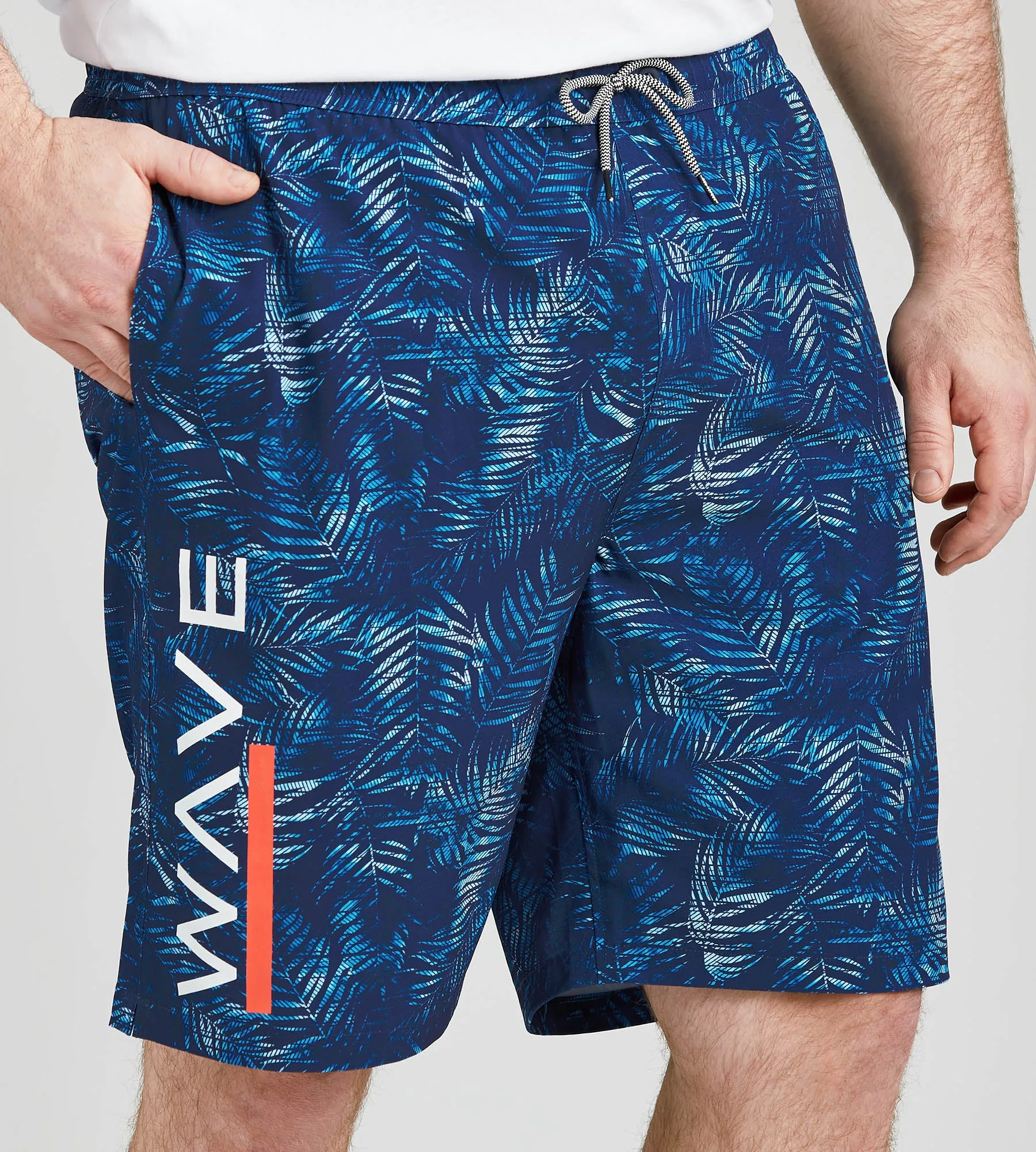 Palm Leaf Print Swim Shorts sold by George Richards