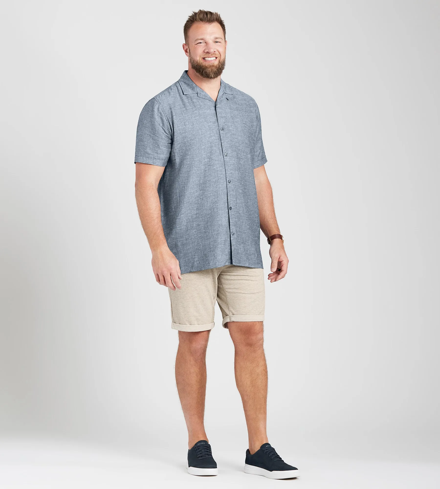 Solid Linen Shirt sold by George Richards product image thumbnail 3