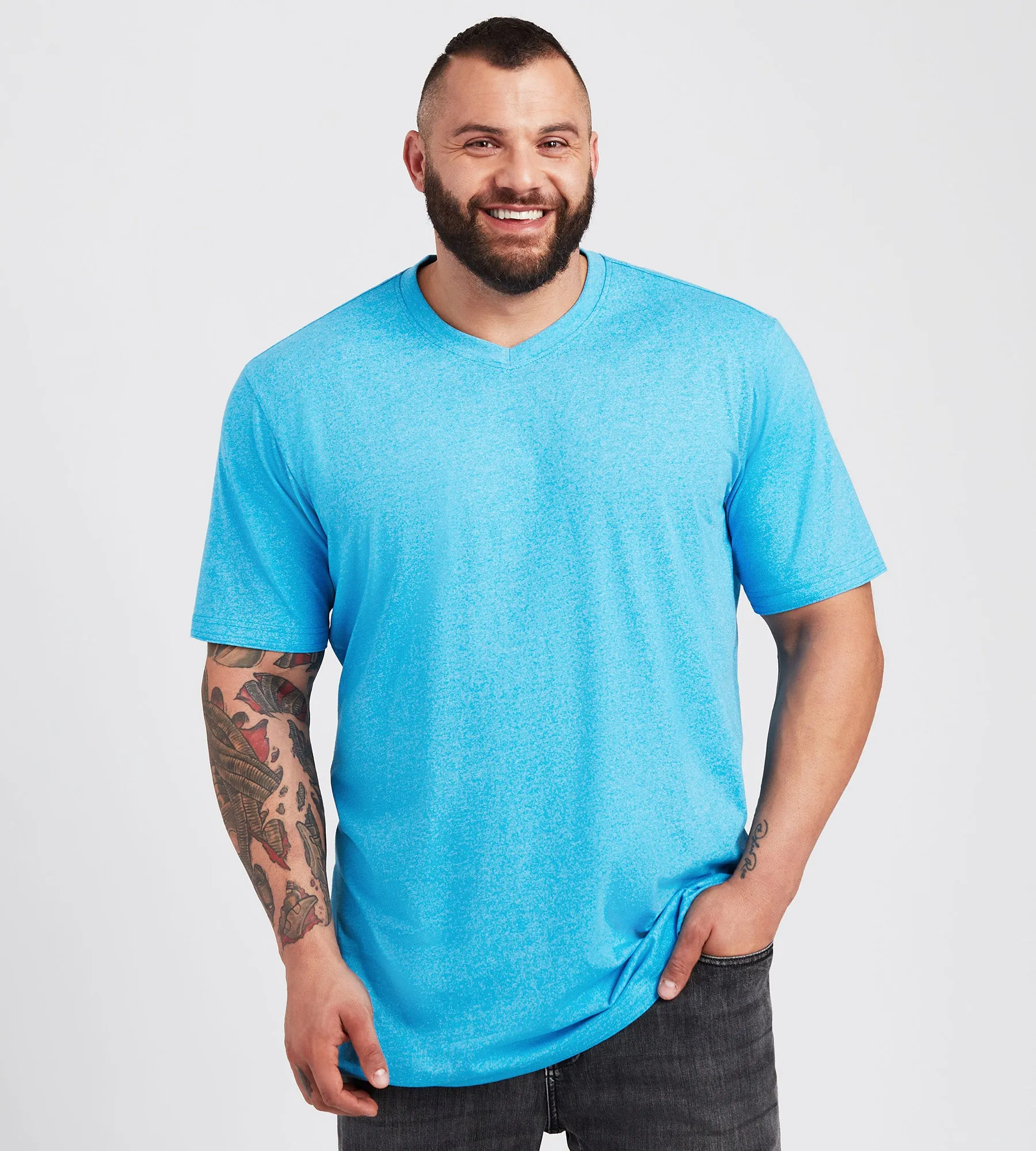 Ultimate V-Neck Marled Tee sold by George Richards