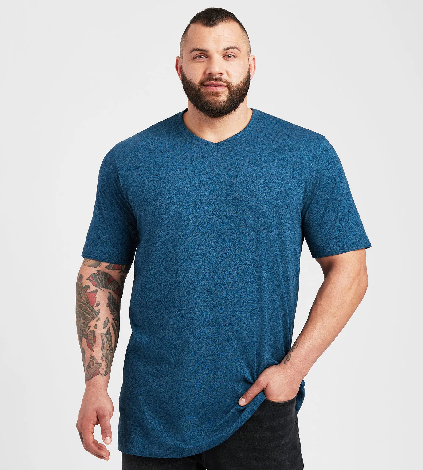 Ultimate V-Neck Marled Tee sold by George Richards