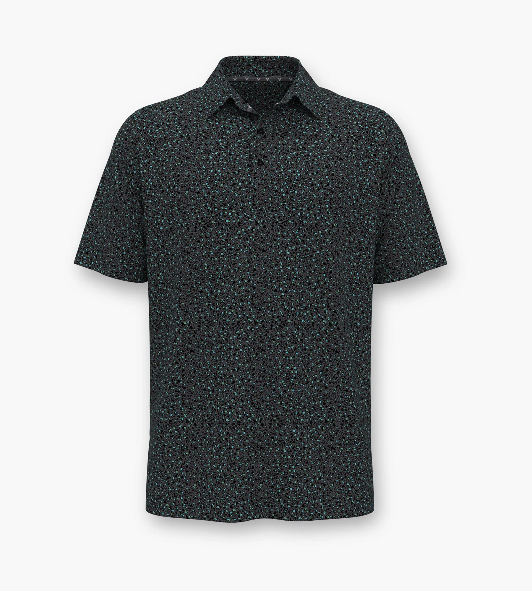 Micro Floral Print Polo sold by George Richards