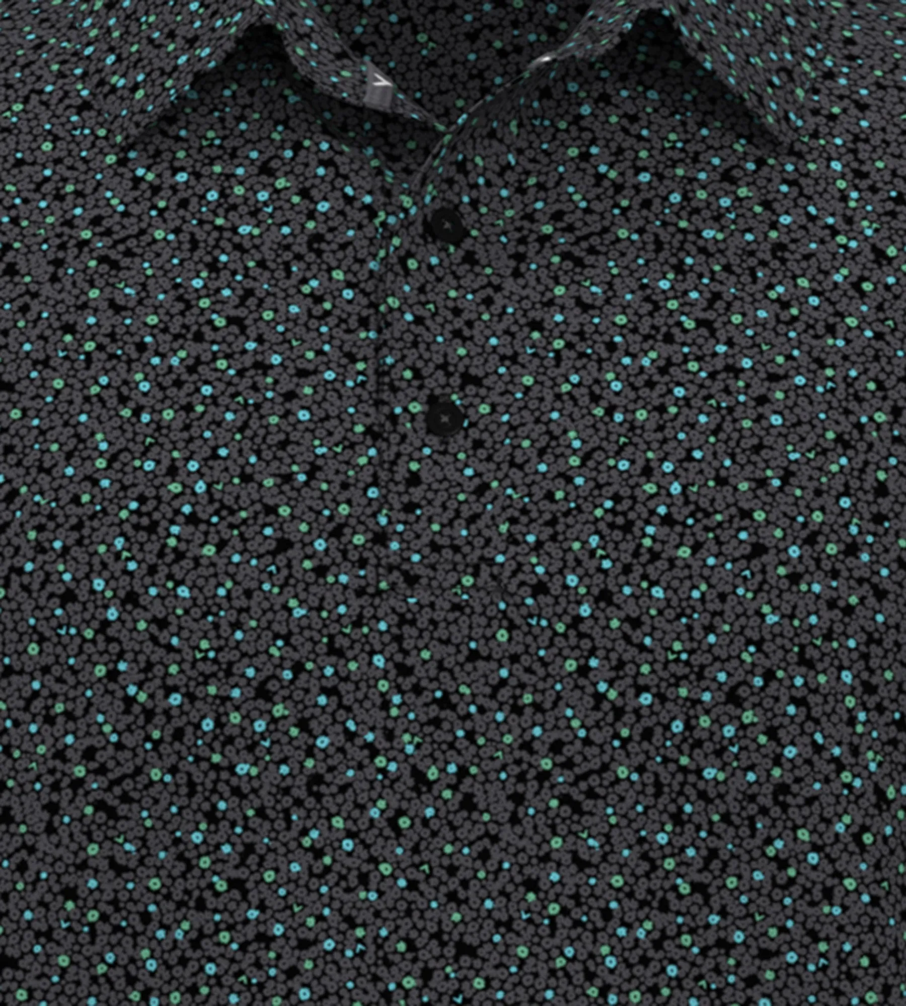 Micro Floral Print Polo sold by George Richards product image thumbnail 2