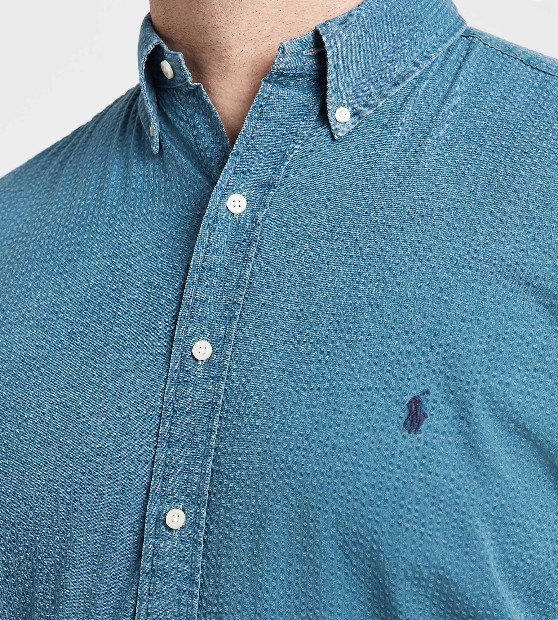 Seersucker Casual Shirt sold by George Richards product image thumbnail 2