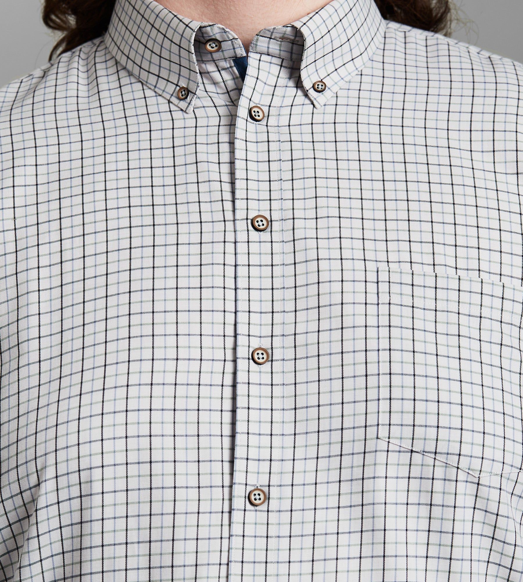 Easy Care Plaid Long Sleeve Sport Shirt sold by George Richards product image thumbnail 2