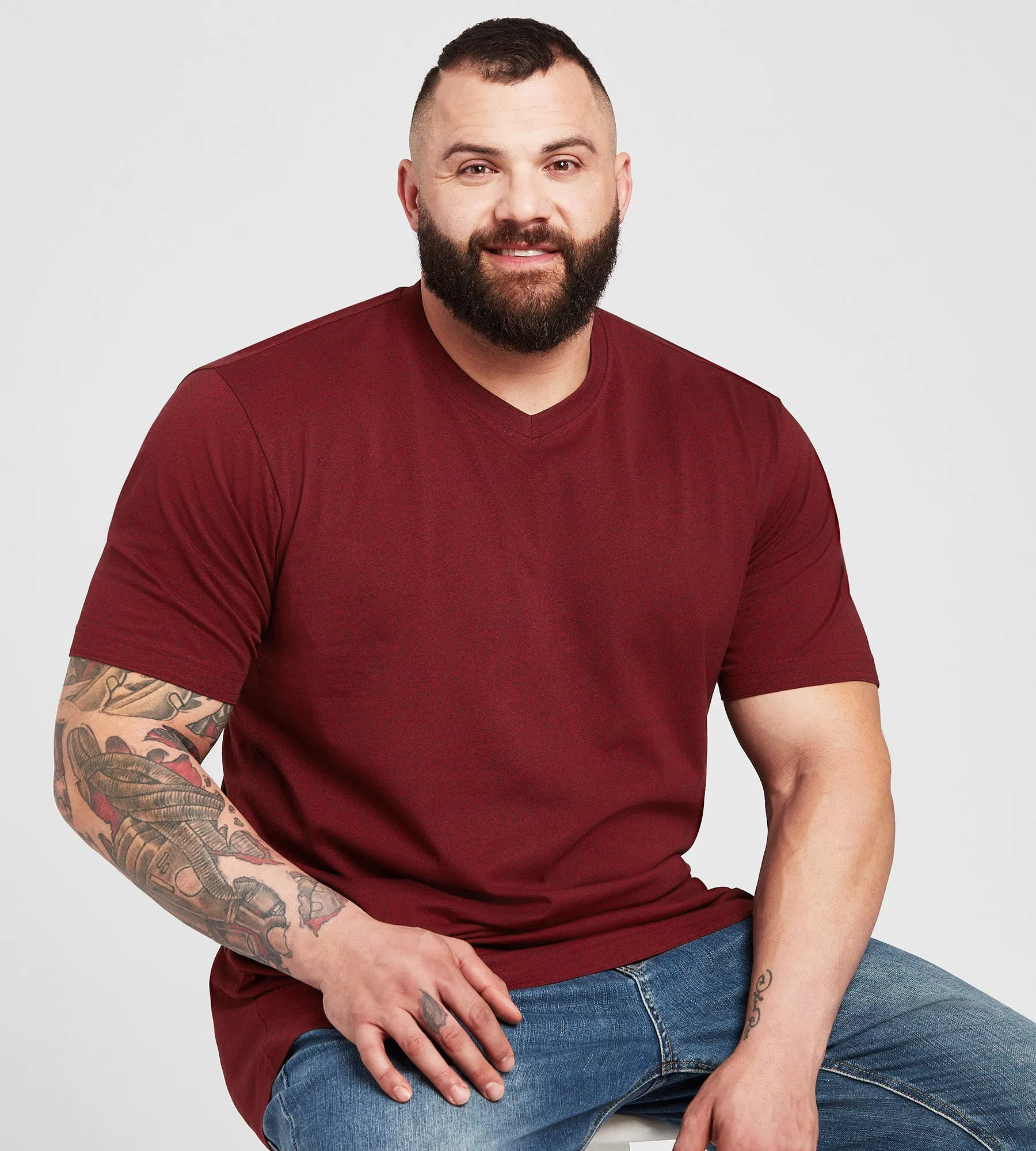 Ultimate V-Neck Marled Tee sold by George Richards