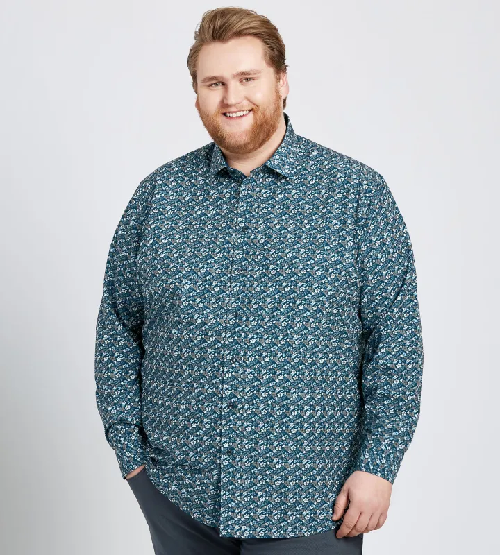 Britches Floral Print Stretch Shirt sold by George Richards