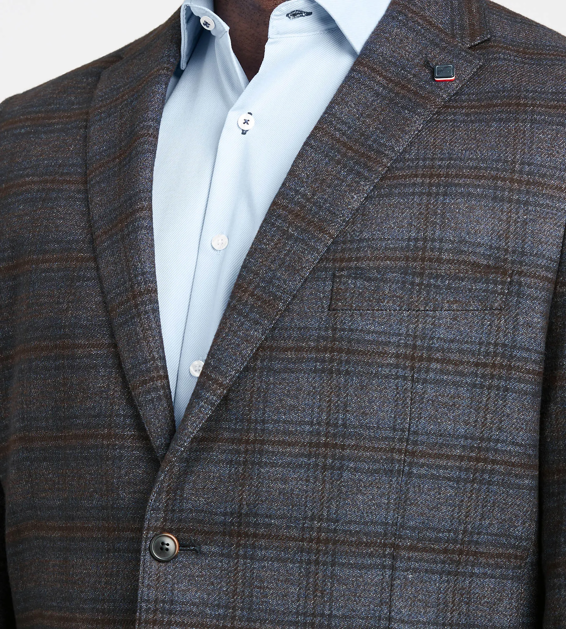 Modern Fit Plaid Woven Sport Jacket sold by George Richards product image thumbnail 2