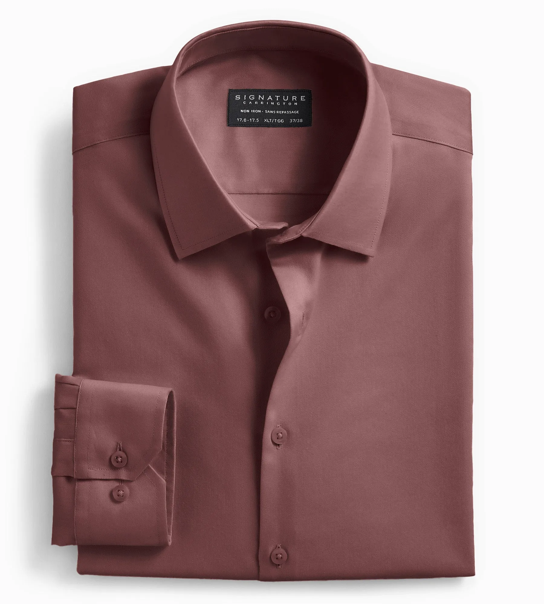 Classic Fit Non-Iron Sateen Dress Shirt sold by George Richards product image thumbnail 2