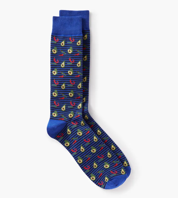 Avocado Chilis Socks made by George Richards