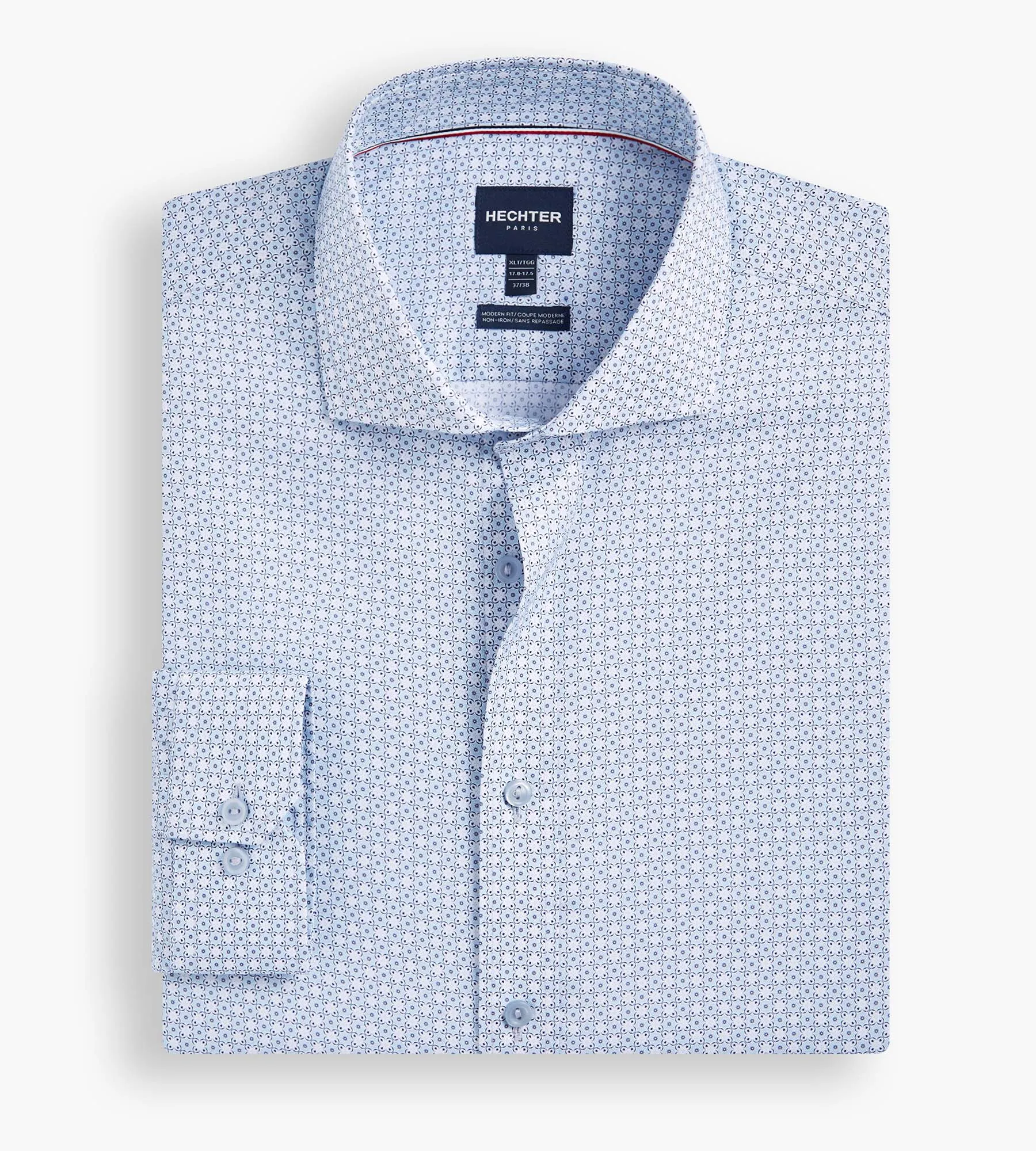 Non-Iron Geo Print Dress Shirt sold by George Richards