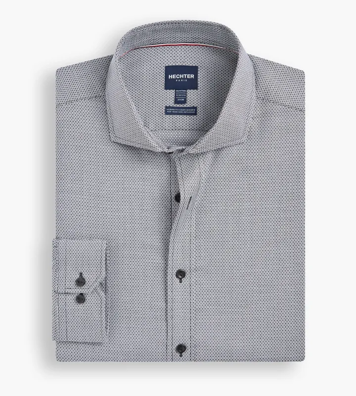 Non-Iron Geo Print Dress Shirt sold by George Richards