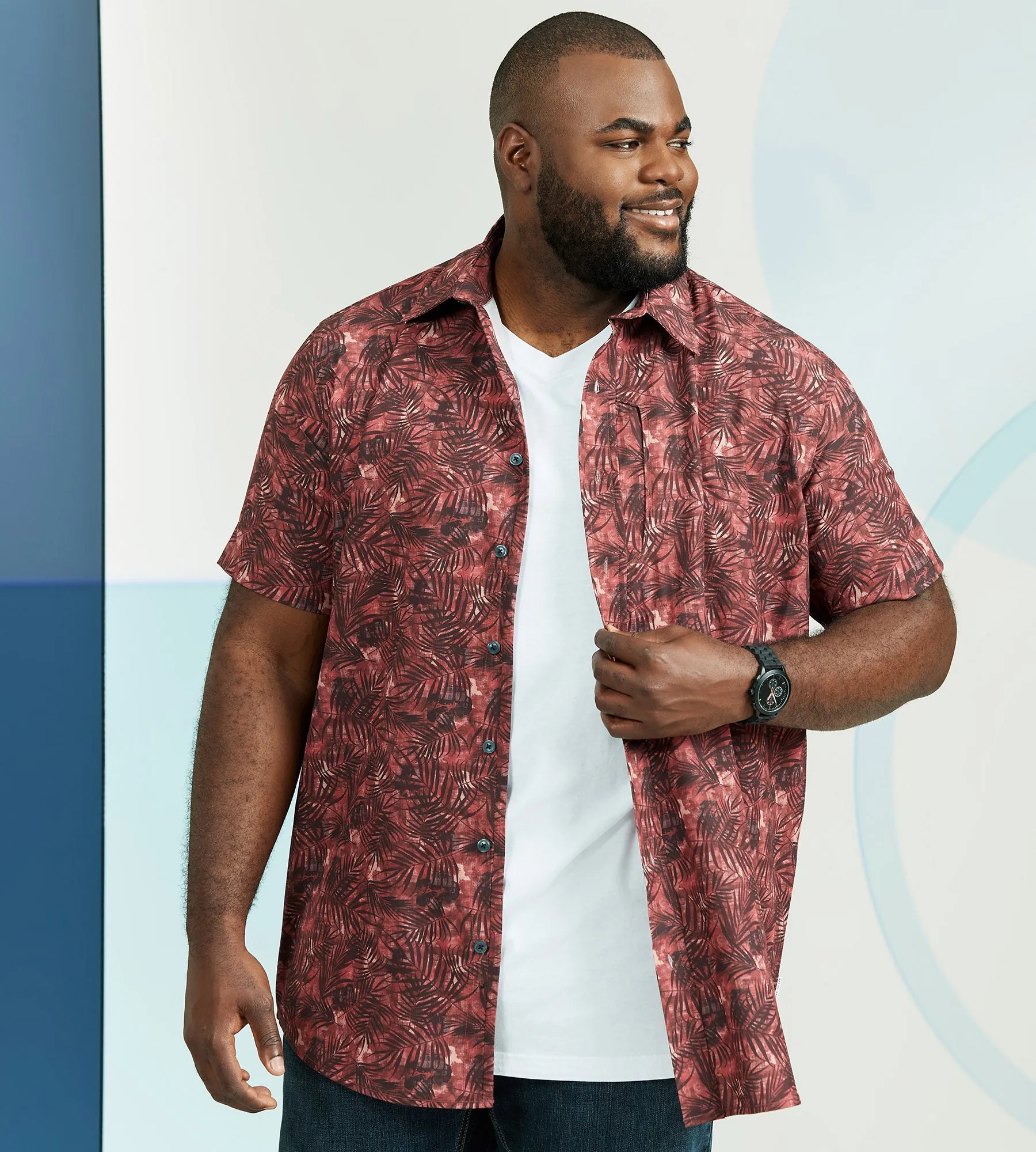 Floral Stretch Shirt sold by George Richards