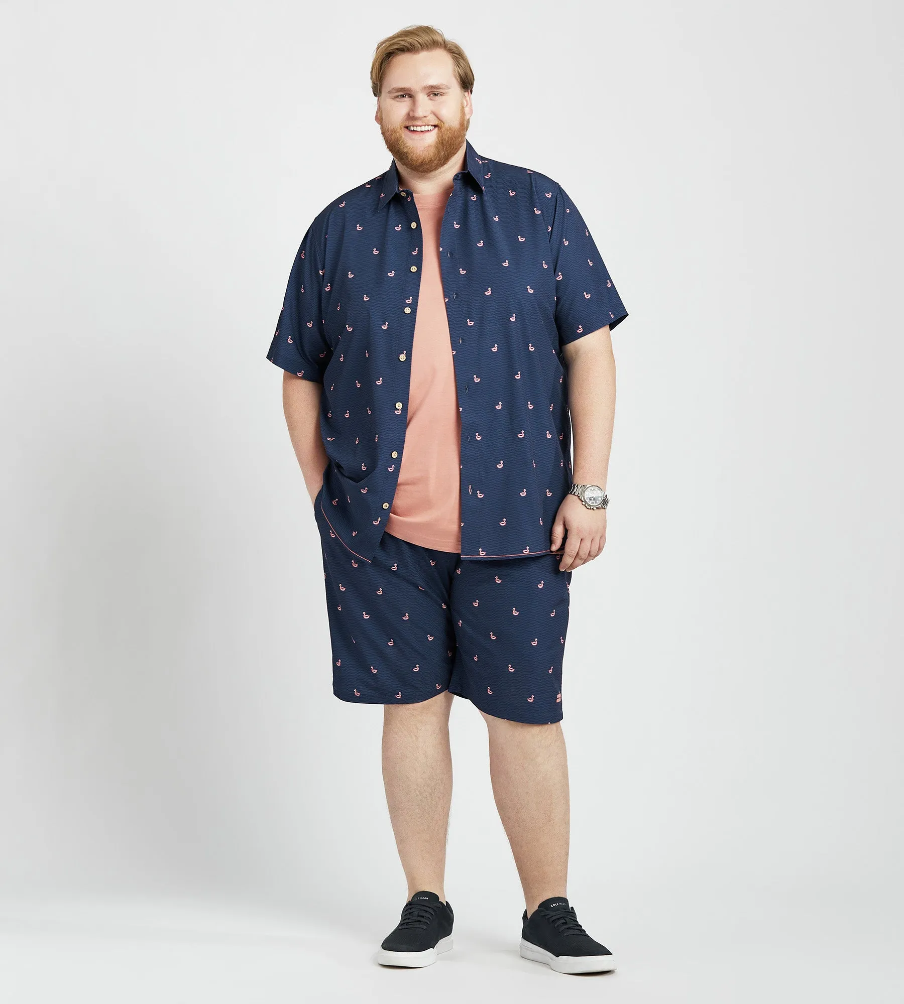 Allover Flamingo Print sold by George Richards product image thumbnail 3