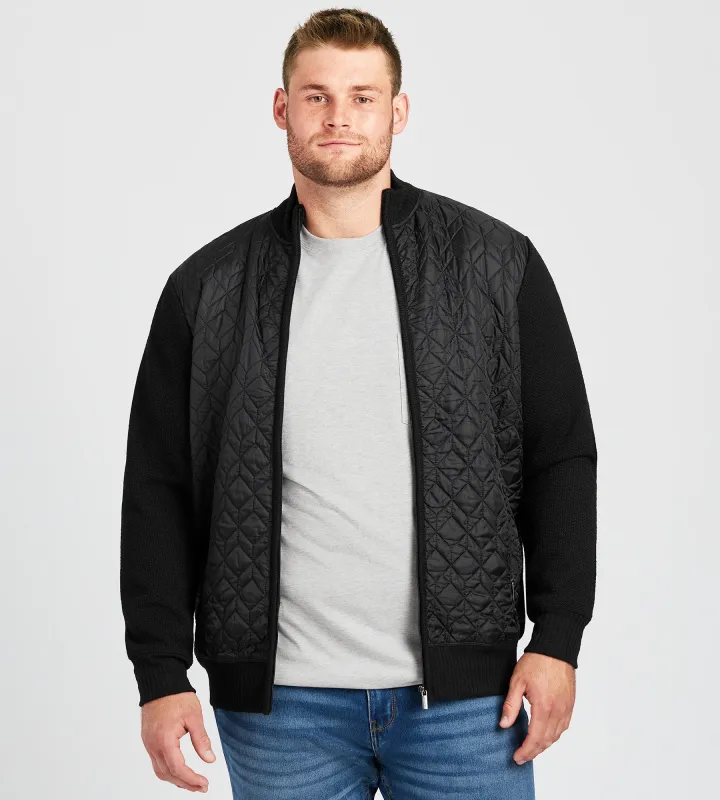 Mixed Media Fleece Lined Cardigan sold by George Richards