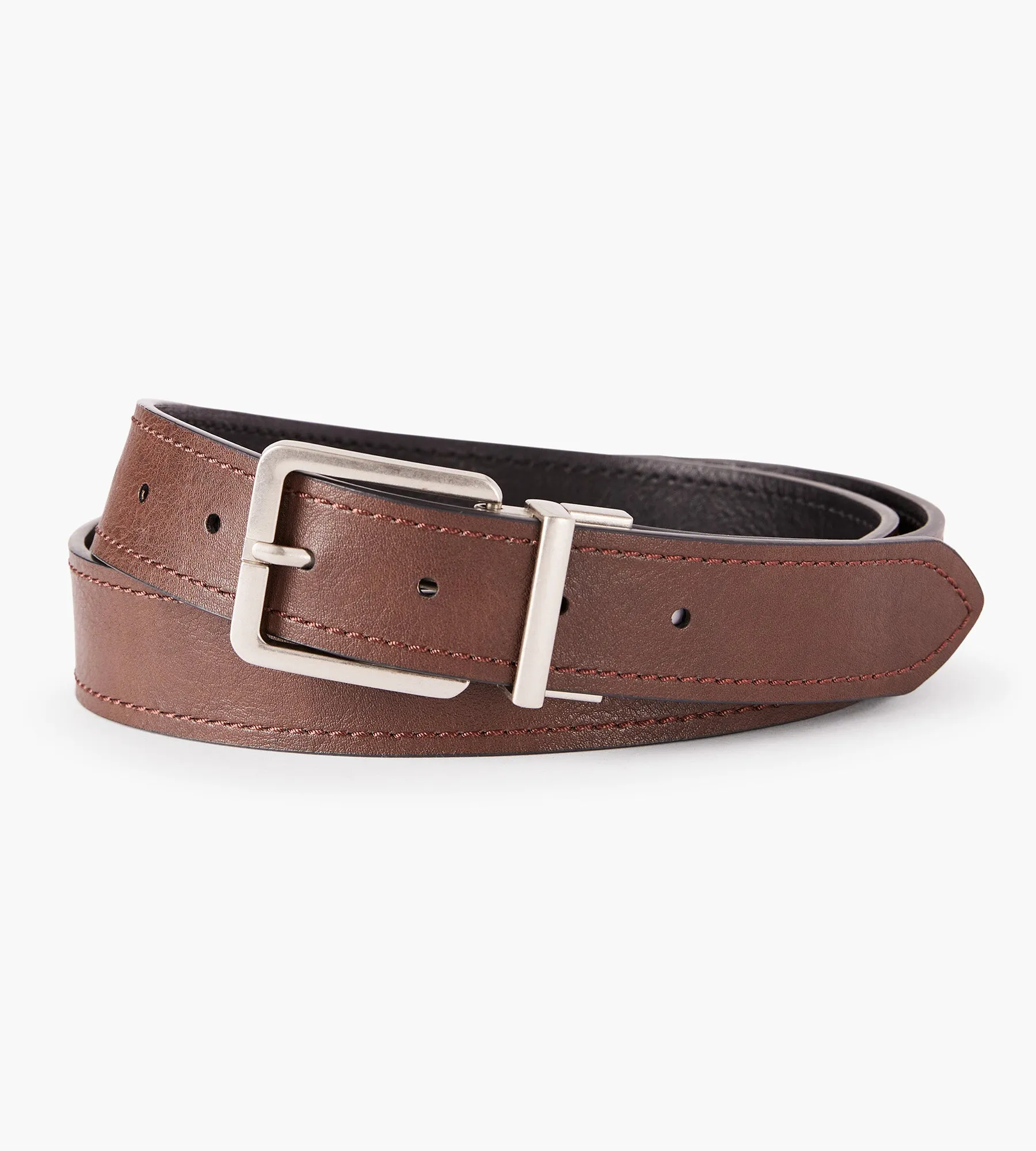 Stitch Boarder Reversible Leather Belt sold by George Richards product image thumbnail 2