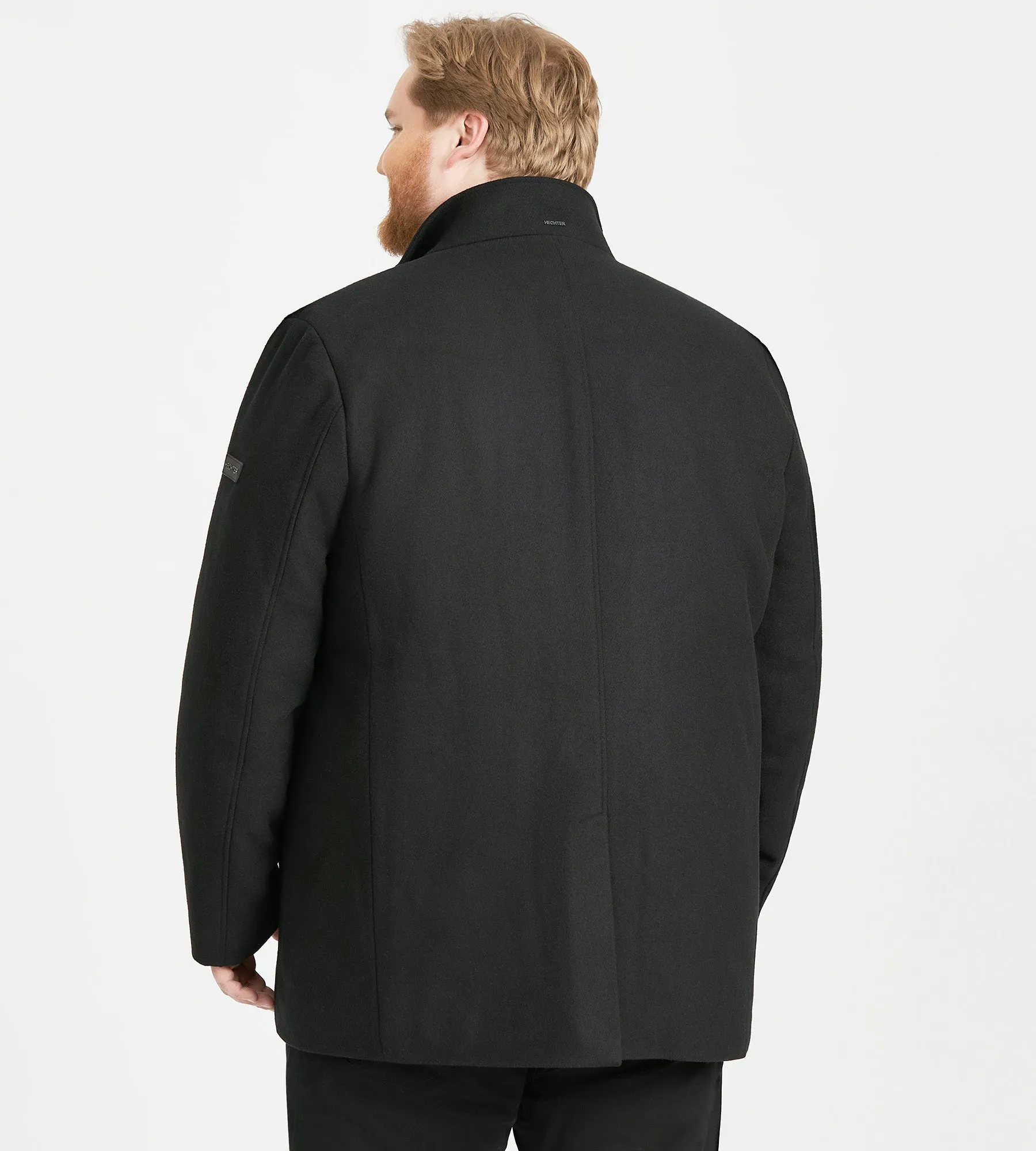 Funnel Collar Wool Blend Coat sold by George Richards product image thumbnail 3