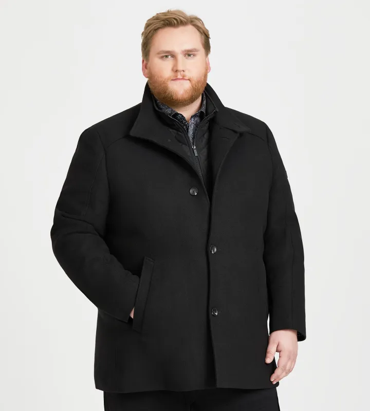 Funnel Collar Wool Blend Coat sold by George Richards