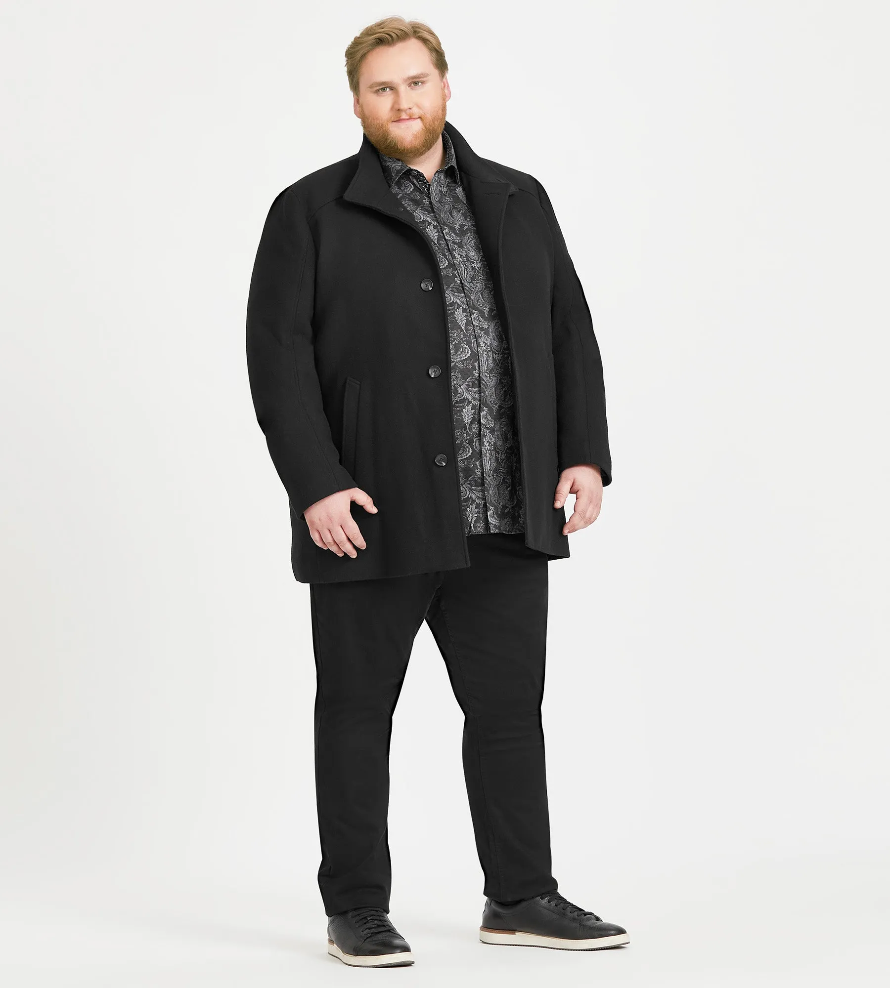 Funnel Collar Wool Blend Coat sold by George Richards product image thumbnail 5