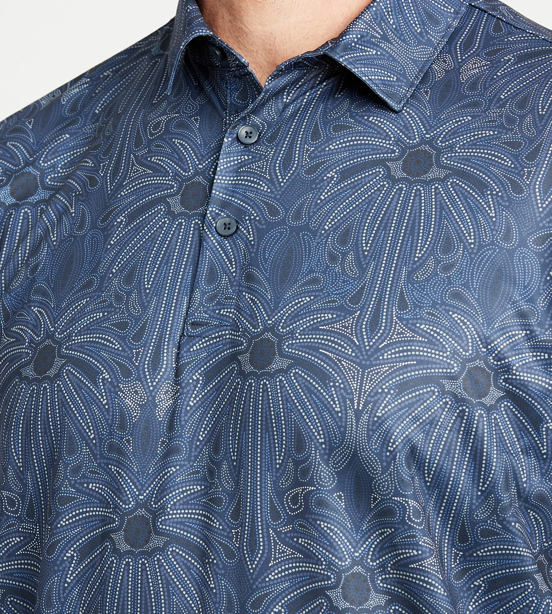 Dotted Palms Print Polo sold by George Richards product image thumbnail 2