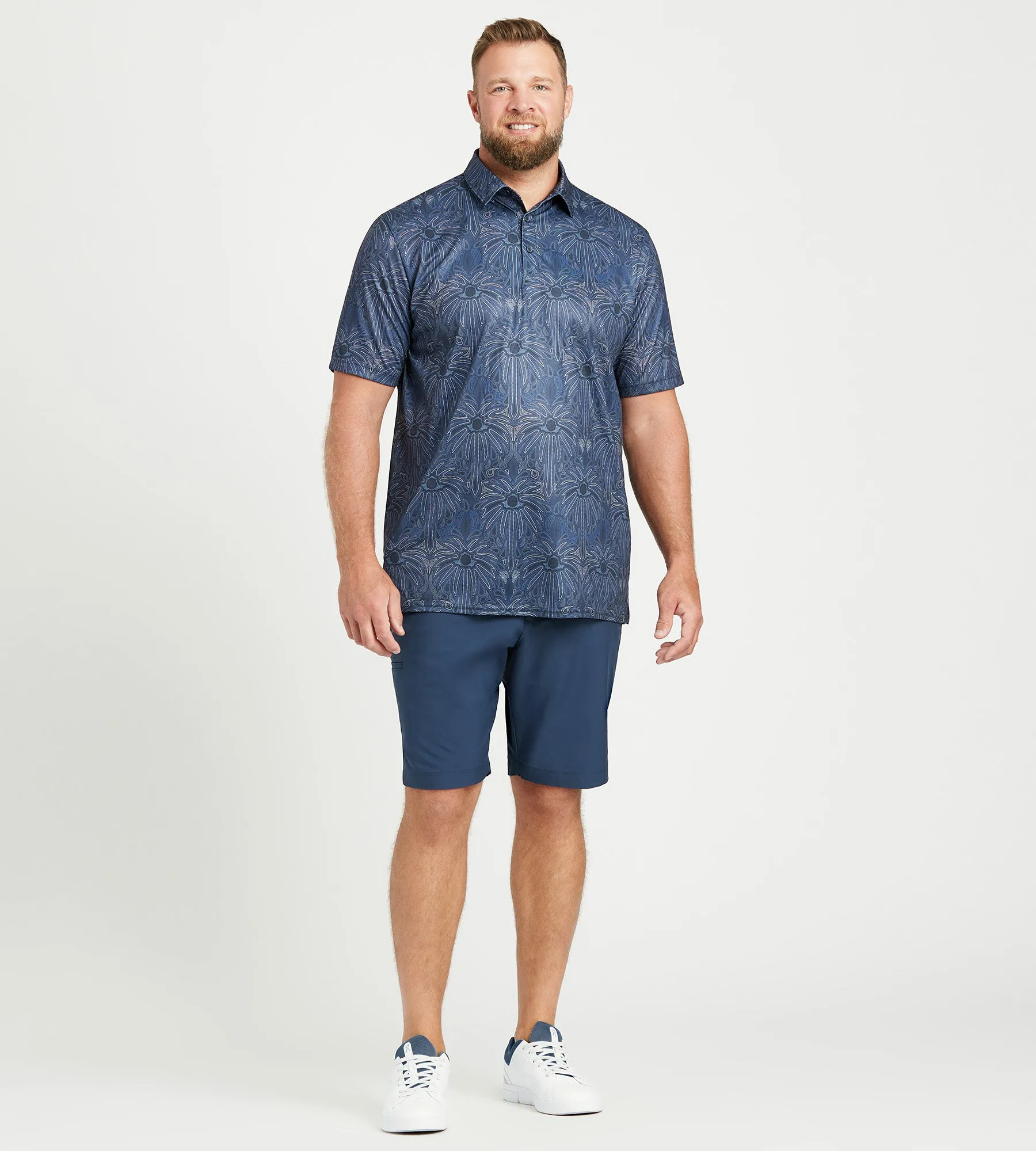 Dotted Palms Print Polo sold by George Richards product image thumbnail 3