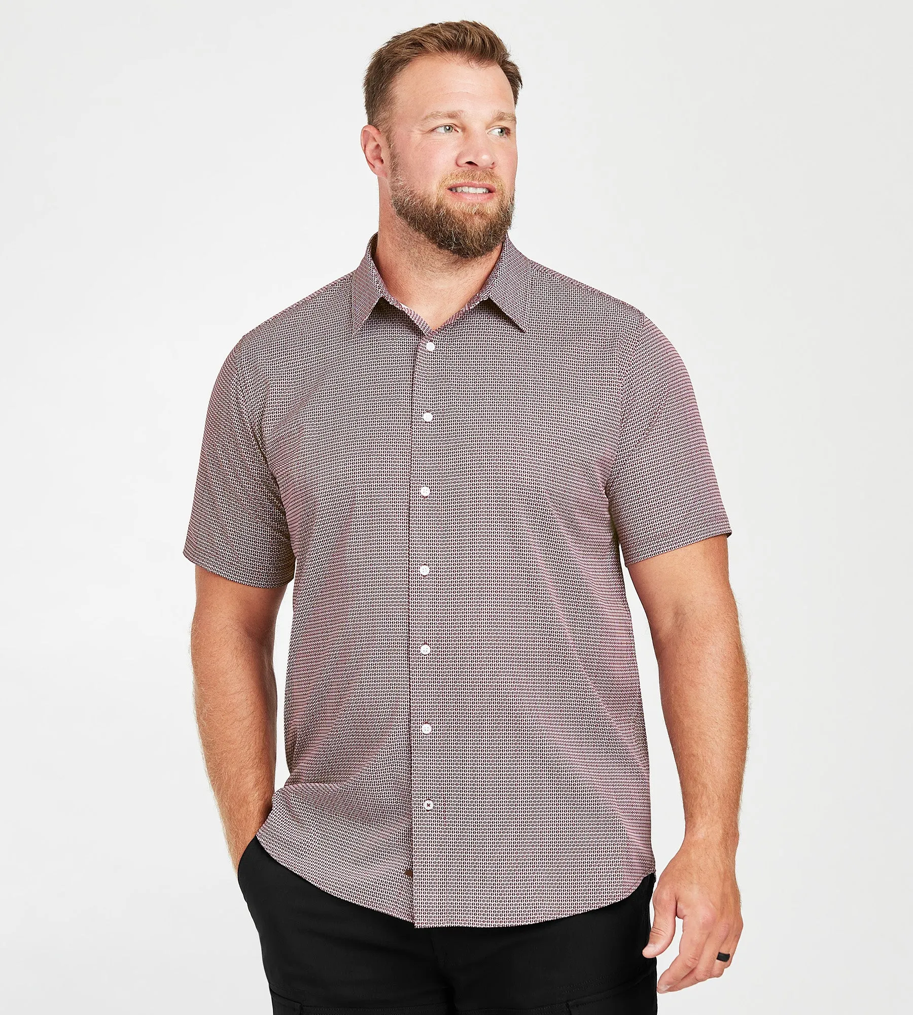 4-Way Stretch Geo Print Shirt sold by George Richards