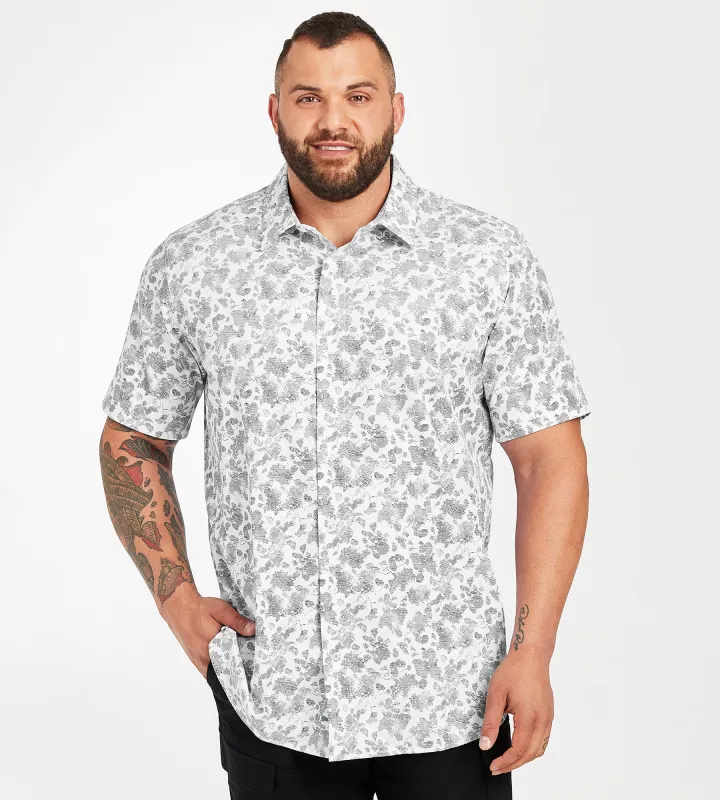 4-Way Stretch Geo Print Shirt sold by George Richards