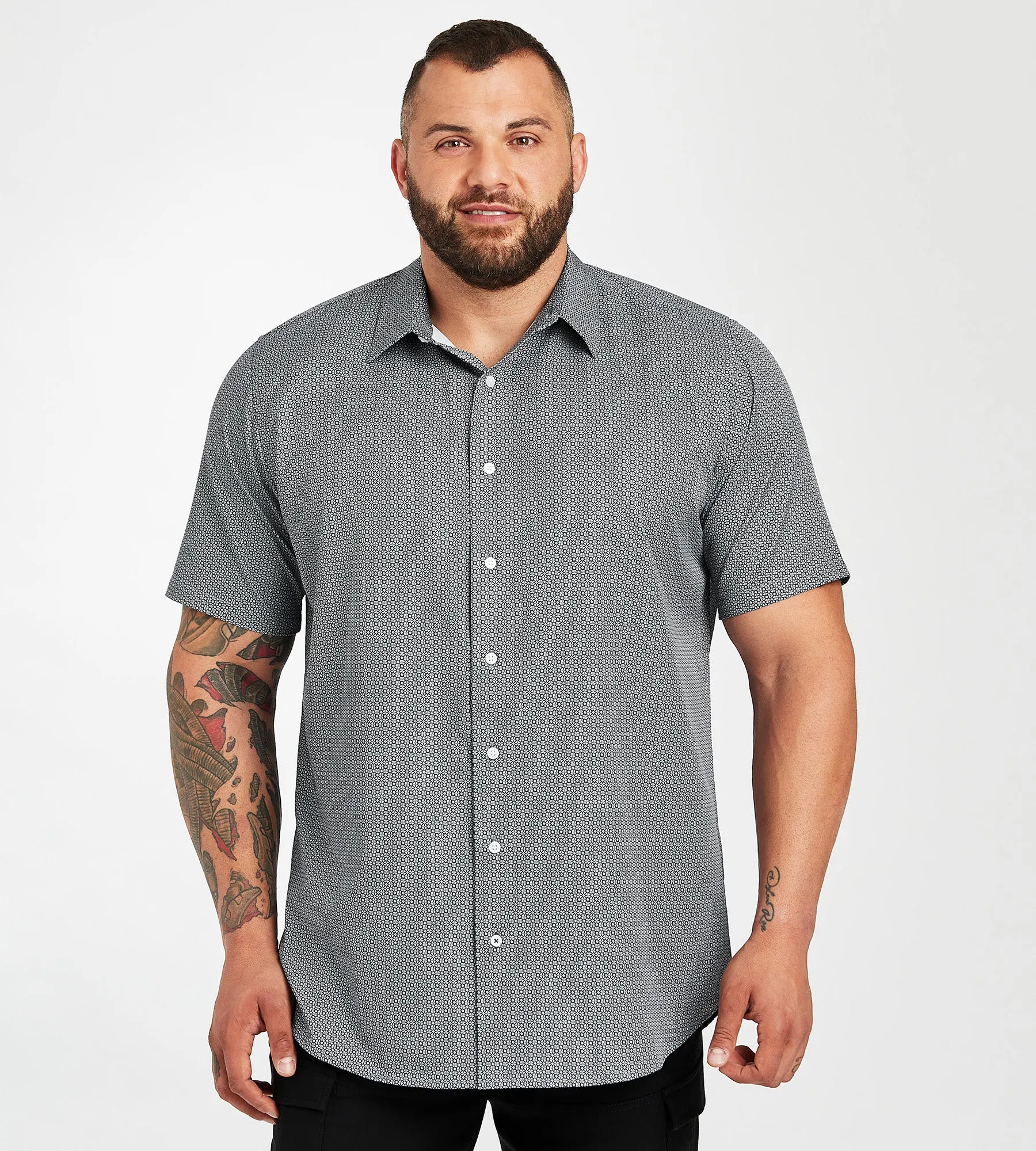 4-Way Stretch Geo Print Shirt sold by George Richards