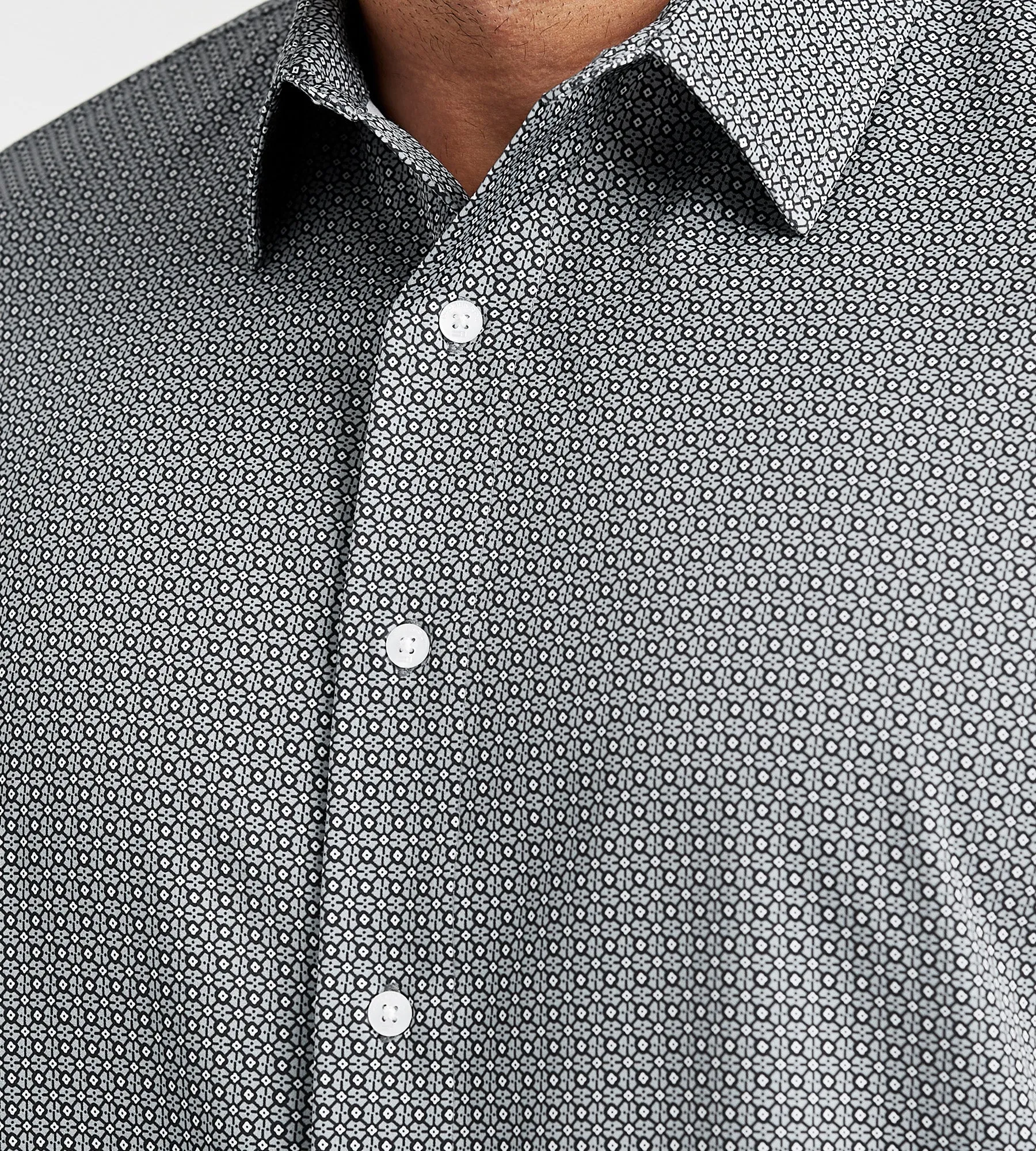 4-Way Stretch Geo Print Shirt sold by George Richards product image thumbnail 2