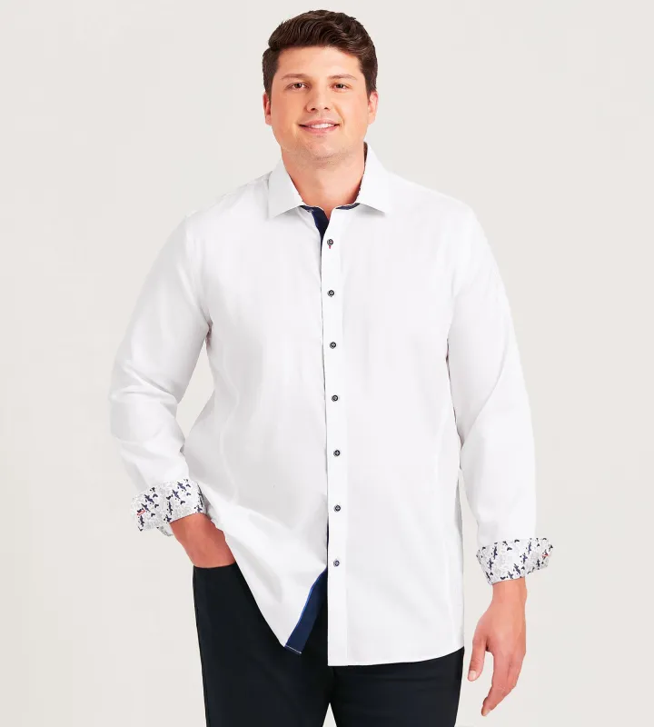 Tonal Jacquard Shirt made by George Richards