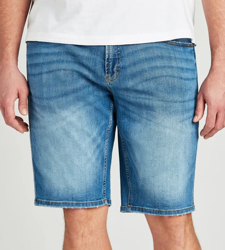 Medium Wash Denim Shorts made by Bench