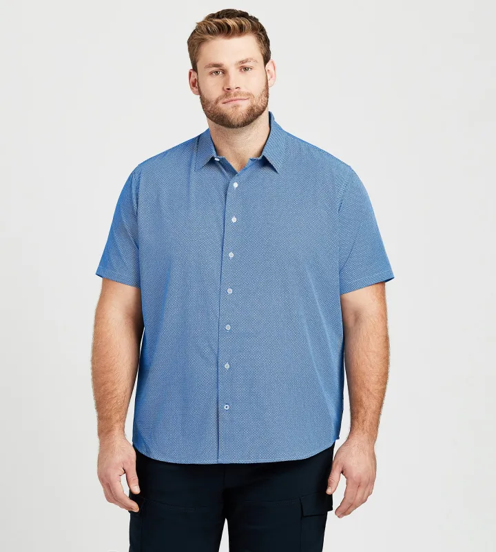 4-Way Stretch Geo Print Shirt sold by George Richards