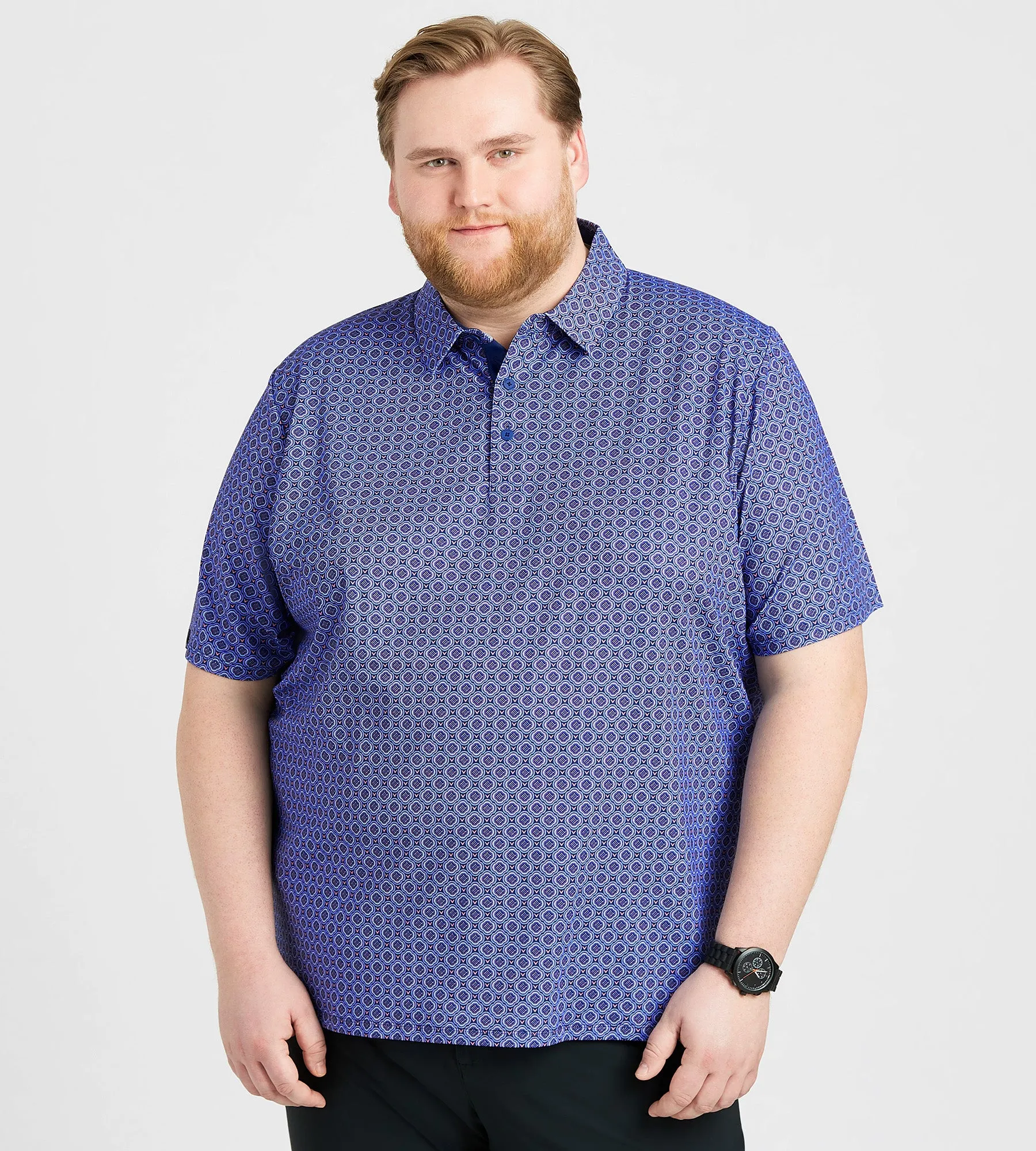 Golf Club Geo Print Polo sold by George Richards