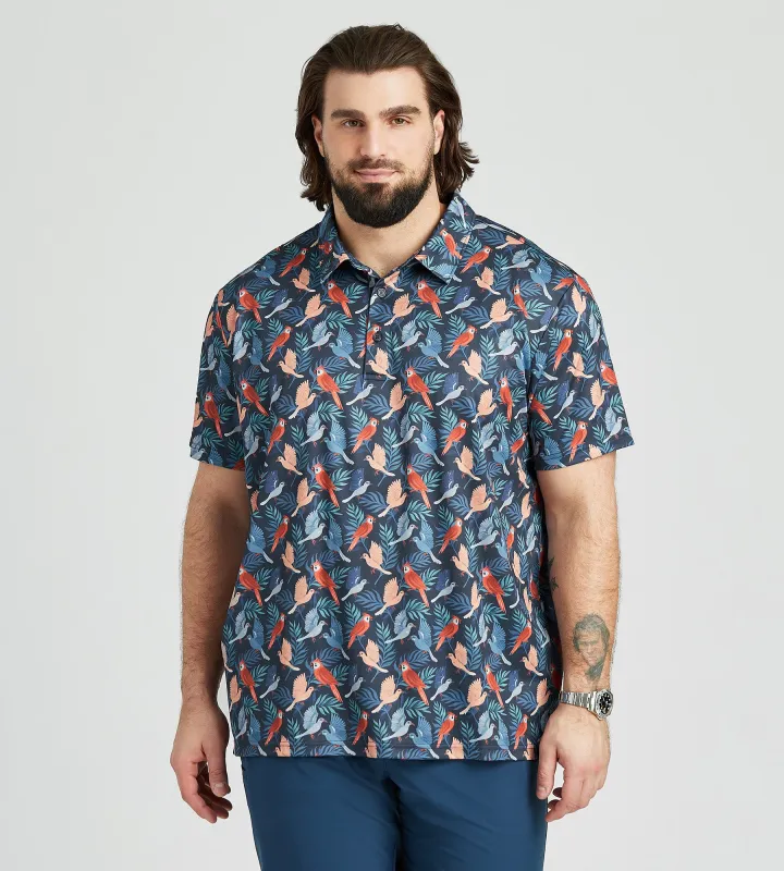 Bird Print Polo made by George Richards