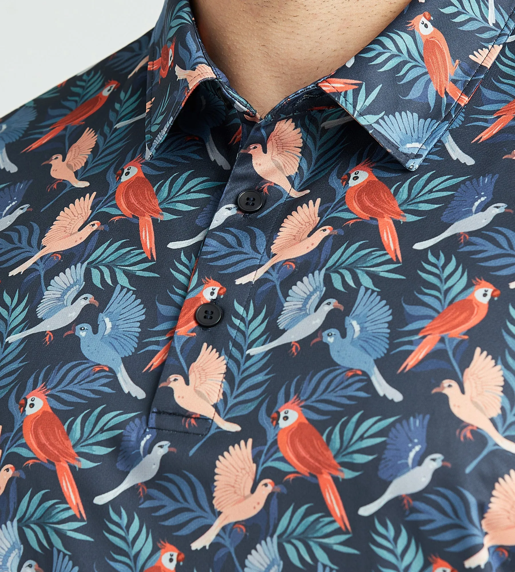 Bird Print Polo sold by George Richards product image thumbnail 2
