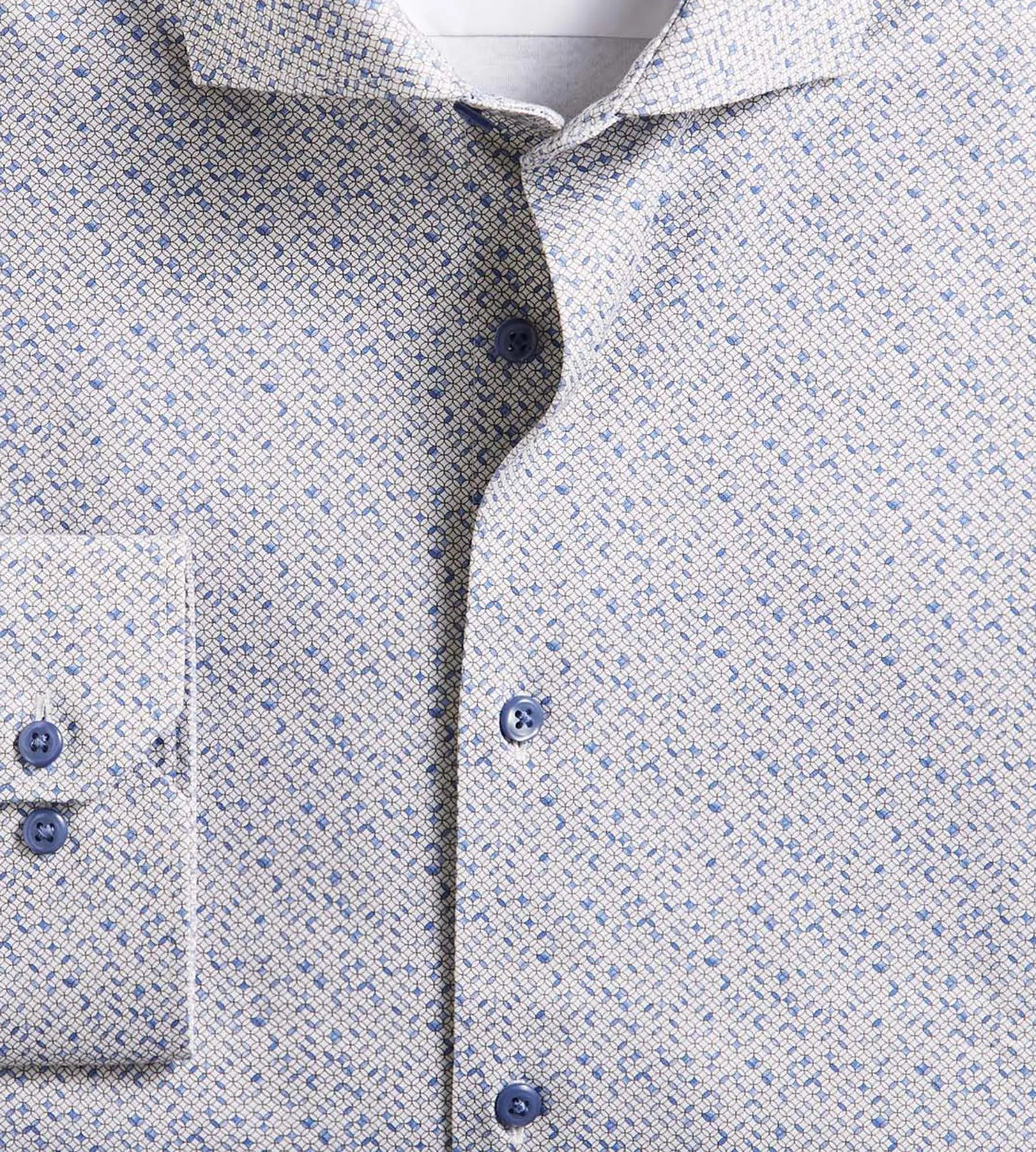 360° Stretch Geo Print Butterknit Dress Shirt sold by George Richards product image thumbnail 2