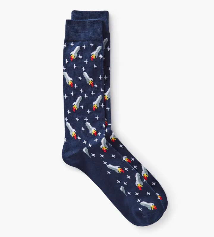 Rocketship Space Socks made by George Richards
