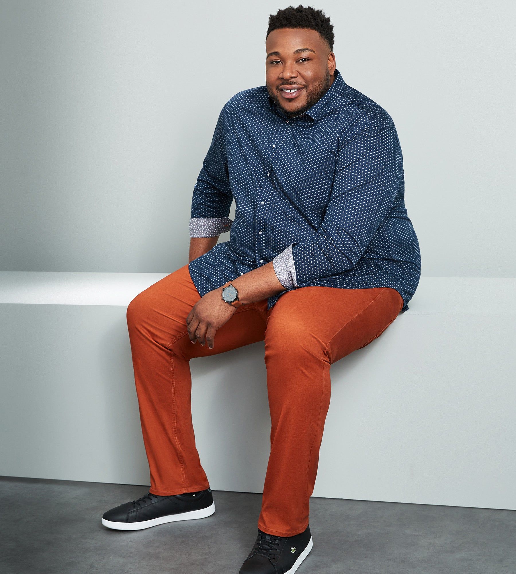 360° Stretch Geo Print Long Sleeve Sport Shirt sold by George Richards product image thumbnail 5