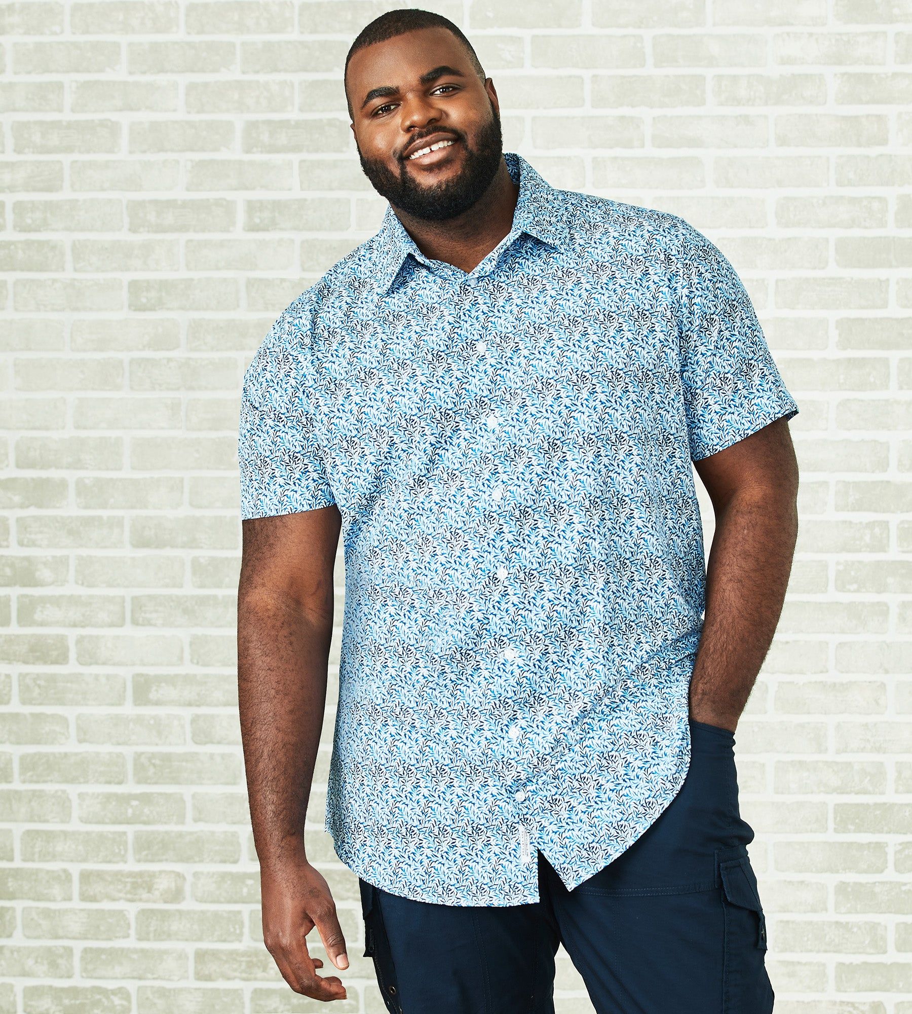 360° Stretch Floral Print Short Sleeve Sport Shirt sold by George Richards