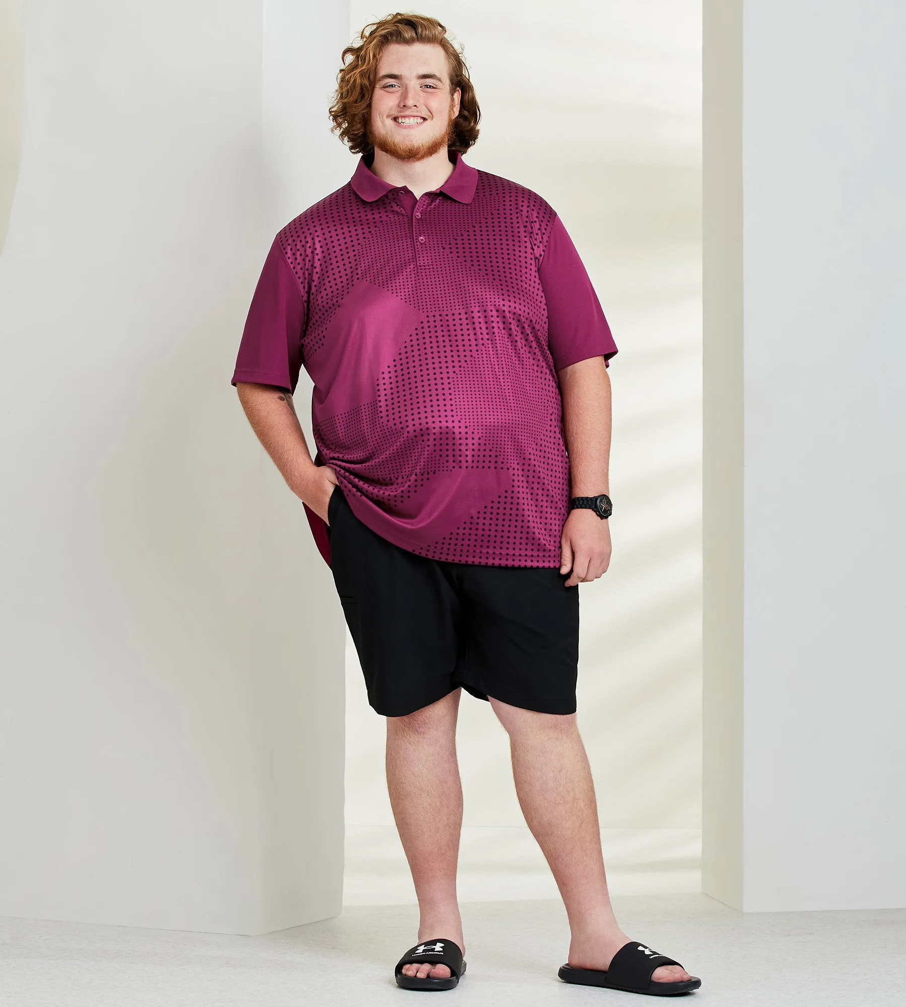 Active Arrow Print Polo sold by George Richards product image thumbnail 3