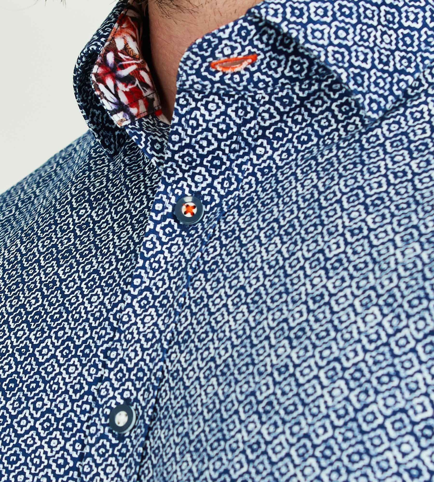 360° Stretch Geo Print Short Sleeve Sport Shirt sold by George Richards product image thumbnail 3